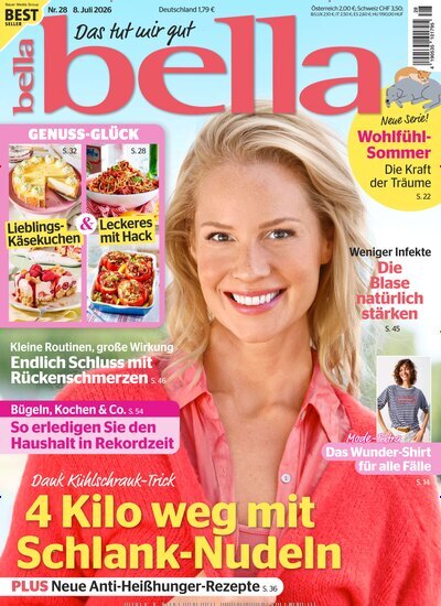 Titelbild der Ausgabe 28/2026 von bella. Diese Zeitschrift und viele weitere Frauenzeitschriften als Abo oder epaper bei United Kiosk online kaufen.