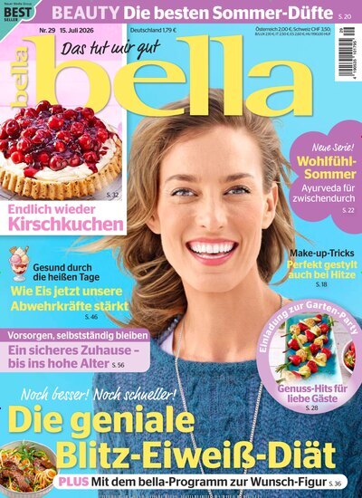 Titelbild der Ausgabe 29/2026 von bella. Diese Zeitschrift und viele weitere Frauenzeitschriften als Abo oder epaper bei United Kiosk online kaufen.