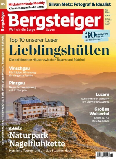 Titelbild der Ausgabe 5/2024 von Bergsteiger - Das Tourenmagazin. Diese Zeitschrift und viele weitere Sportmagazine als Abo oder epaper bei United Kiosk online kaufen.