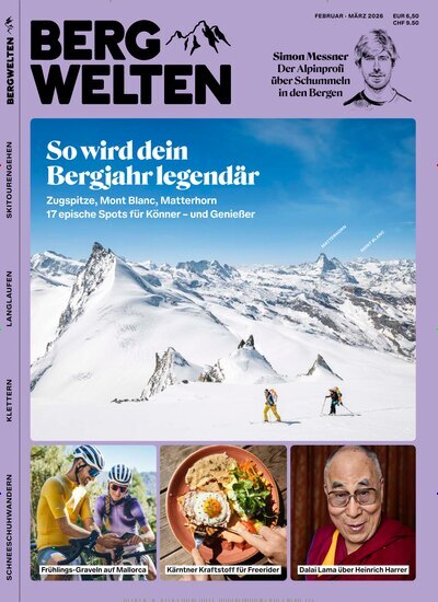 Titelbild der Ausgabe 1/2026 von Bergwelten. Diese Zeitschrift und viele weitere Sportmagazine als Abo oder epaper bei United Kiosk online kaufen.