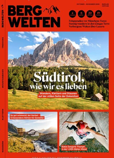 Titelbild der Ausgabe 5/2025 von Bergwelten. Diese Zeitschrift und viele weitere Sportmagazine als Abo oder epaper bei United Kiosk online kaufen.