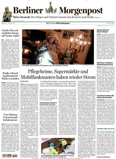 Titelbild der Ausgabe 6/2026 von Berliner Morgenpost. Diese Zeitschrift und viele weitere Zeitungsabos als Abo oder epaper bei United Kiosk online kaufen.