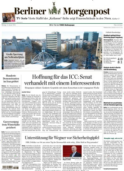 Titelbild der Ausgabe 11/2026 von Berliner Morgenpost. Diese Zeitschrift und viele weitere Zeitungsabos als Abo oder epaper bei United Kiosk online kaufen.