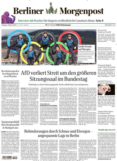 Titelbild der Ausgabe 36/2026 von Berliner Morgenpost. Diese Zeitschrift und viele weitere Zeitungsabos als Abo oder epaper bei United Kiosk online kaufen.
