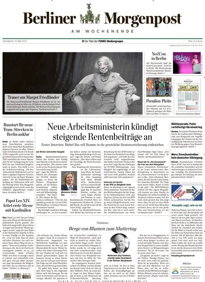Titelbild der Ausgabe 124/2025 von Berliner Morgenpost. Diese Zeitschrift und viele weitere Zeitungsabos als Abo oder epaper bei United Kiosk online kaufen.