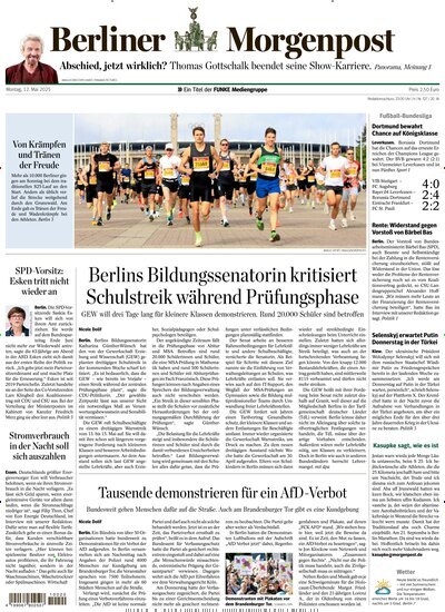 Titelbild der Ausgabe 126/2025 von Berliner Morgenpost. Diese Zeitschrift und viele weitere Zeitungsabos als Abo oder epaper bei United Kiosk online kaufen.