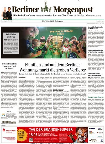Titelbild der Ausgabe 127/2025 von Berliner Morgenpost. Diese Zeitschrift und viele weitere Zeitungsabos als Abo oder epaper bei United Kiosk online kaufen.