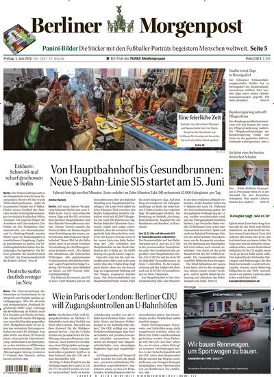 Titelbild der Ausgabe 150/2026 von Berliner Morgenpost. Diese Zeitschrift und viele weitere Zeitungsabos als Abo oder epaper bei United Kiosk online kaufen.