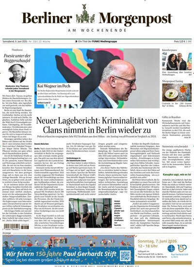 Titelbild der Ausgabe 151/2026 von Berliner Morgenpost. Diese Zeitschrift und viele weitere Zeitungsabos als Abo oder epaper bei United Kiosk online kaufen.