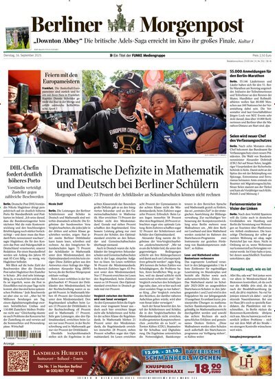 Titelbild der Ausgabe 237/2025 von Berliner Morgenpost. Diese Zeitschrift und viele weitere Zeitungsabos als Abo oder epaper bei United Kiosk online kaufen.