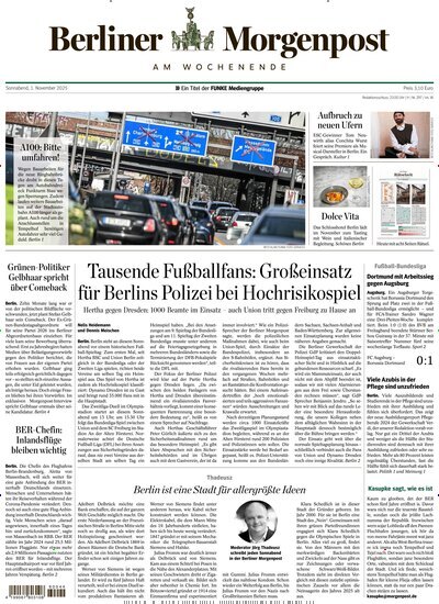 Titelbild der Ausgabe 276/2025 von Berliner Morgenpost. Diese Zeitschrift und viele weitere Zeitungsabos als Abo oder epaper bei United Kiosk online kaufen.