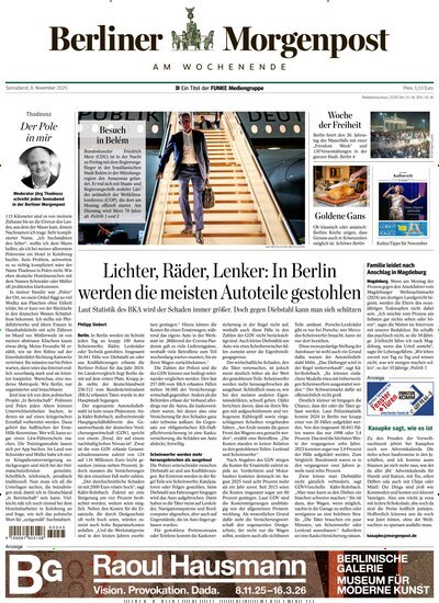 Titelbild der Ausgabe 282/2025 von Berliner Morgenpost. Diese Zeitschrift und viele weitere Zeitungsabos als Abo oder epaper bei United Kiosk online kaufen.