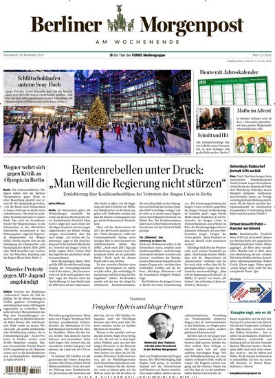 Titelbild der Ausgabe 300/2025 von Berliner Morgenpost. Diese Zeitschrift und viele weitere Zeitungsabos als Abo oder epaper bei United Kiosk online kaufen.