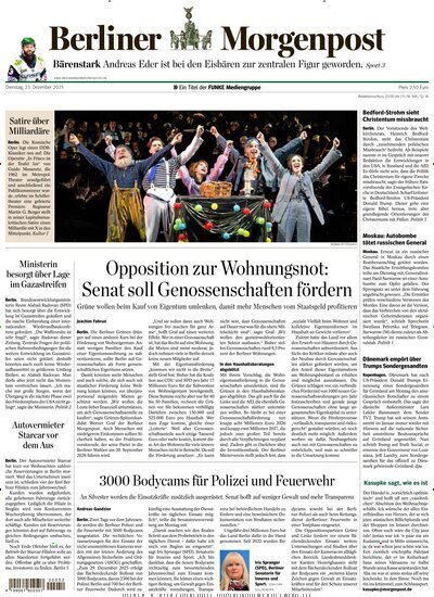Titelbild der Ausgabe 349/2025 von Berliner Morgenpost. Diese Zeitschrift und viele weitere Zeitungsabos als Abo oder epaper bei United Kiosk online kaufen.