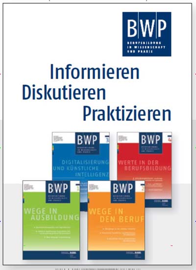 Titelbild der Ausgabe 1/2020 von Berufsbildung in Wissenschaft und Praxis (BWP). Diese Zeitschrift und viele weitere Zeitschriften für Pädagogik als Abo oder epaper bei United Kiosk online kaufen.