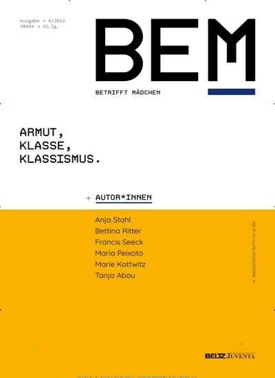 Titelbild der Ausgabe 4/2022 von Betrifft Mädchen. Diese Zeitschrift und viele weitere Zeitschriften für Pädagogik als Abo oder epaper bei United Kiosk online kaufen.