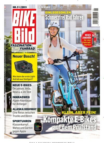 Titelbild der Ausgabe 5/2023 von Bike Bild. Diese Zeitschrift und viele weitere Sportmagazine als Abo oder epaper bei United Kiosk online kaufen.