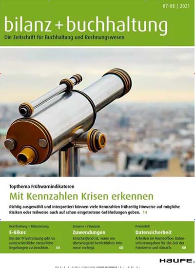 Titelbild der Ausgabe 1/2021 von bilanz + buchhaltung. Diese Zeitschrift und viele weitere Businessmagazine als Abo oder epaper bei United Kiosk online kaufen.