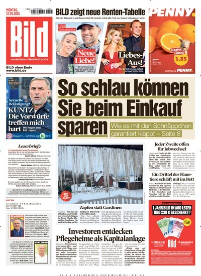 Titelbild der Ausgabe 9/2026 von BILD. Diese Zeitschrift und viele weitere Zeitungsabos als Abo oder epaper bei United Kiosk online kaufen.