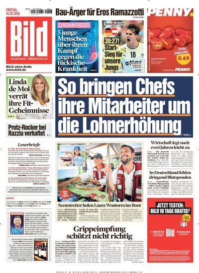 Titelbild der Ausgabe 13/2026 von BILD. Diese Zeitschrift und viele weitere Zeitungsabos als Abo oder epaper bei United Kiosk online kaufen.