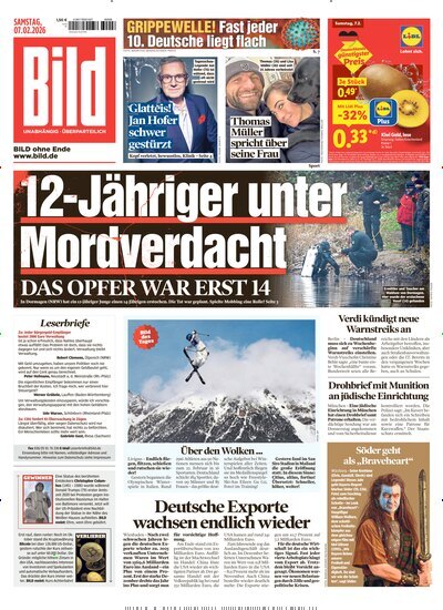 Titelbild der Ausgabe 32/2026 von BILD. Diese Zeitschrift und viele weitere Zeitungsabos als Abo oder epaper bei United Kiosk online kaufen.