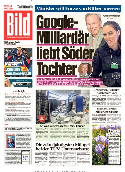 Titelbild der Ausgabe 34/2026 von BILD. Diese Zeitschrift und viele weitere Zeitungsabos als Abo oder epaper bei United Kiosk online kaufen.