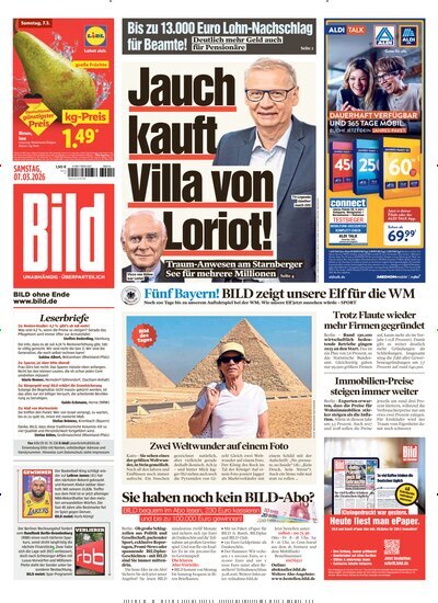 Titelbild der Ausgabe 56/2026 von BILD. Diese Zeitschrift und viele weitere Zeitungsabos als Abo oder epaper bei United Kiosk online kaufen.