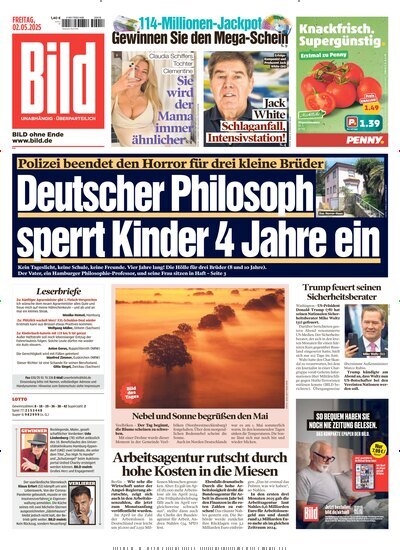 Titelbild der Ausgabe 101/2025 von BILD. Diese Zeitschrift und viele weitere Zeitungsabos als Abo oder epaper bei United Kiosk online kaufen.