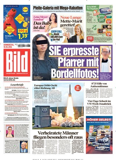 Titelbild der Ausgabe 139/2026 von BILD. Diese Zeitschrift und viele weitere Zeitungsabos als Abo oder epaper bei United Kiosk online kaufen.