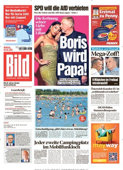 Titelbild der Ausgabe 149/2025 von BILD. Diese Zeitschrift und viele weitere Zeitungsabos als Abo oder epaper bei United Kiosk online kaufen.
