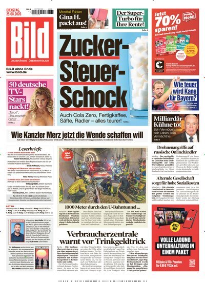 Titelbild der Ausgabe 197/2026 von BILD. Diese Zeitschrift und viele weitere Zeitungsabos als Abo oder epaper bei United Kiosk online kaufen.