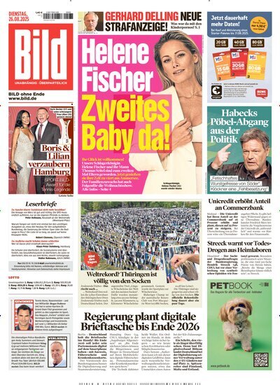 Titelbild der Ausgabe 198/2025 von BILD. Diese Zeitschrift und viele weitere Zeitungsabos als Abo oder epaper bei United Kiosk online kaufen.