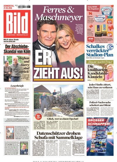 Titelbild der Ausgabe 199/2026 von BILD. Diese Zeitschrift und viele weitere Zeitungsabos als Abo oder epaper bei United Kiosk online kaufen.
