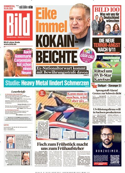 Titelbild der Ausgabe 211/2026 von BILD. Diese Zeitschrift und viele weitere Zeitungsabos als Abo oder epaper bei United Kiosk online kaufen.