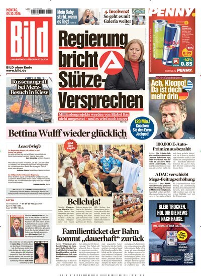Titelbild der Ausgabe 231/2026 von BILD. Diese Zeitschrift und viele weitere Zeitungsabos als Abo oder epaper bei United Kiosk online kaufen.