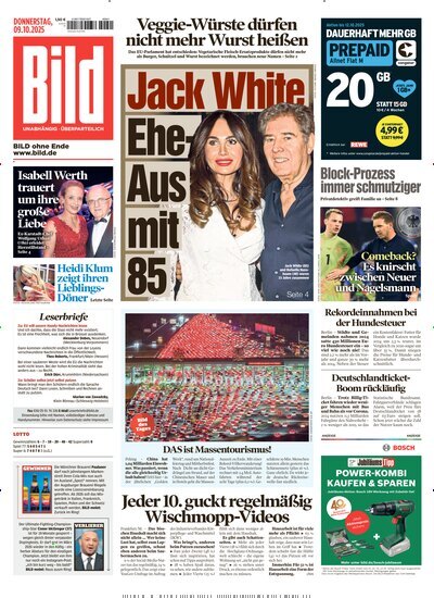 Titelbild der Ausgabe 235/2025 von BILD. Diese Zeitschrift und viele weitere Zeitungsabos als Abo oder epaper bei United Kiosk online kaufen.