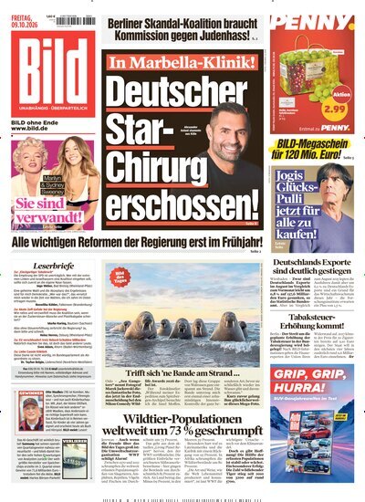 Titelbild der Ausgabe 235/2026 von BILD. Diese Zeitschrift und viele weitere Zeitungsabos als Abo oder epaper bei United Kiosk online kaufen.