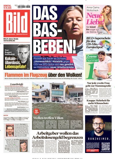 Titelbild der Ausgabe 238/2026 von BILD. Diese Zeitschrift und viele weitere Zeitungsabos als Abo oder epaper bei United Kiosk online kaufen.