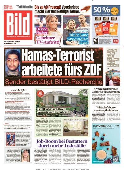 Titelbild der Ausgabe 251/2025 von BILD. Diese Zeitschrift und viele weitere Zeitungsabos als Abo oder epaper bei United Kiosk online kaufen.