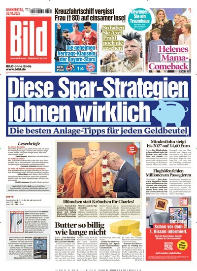 Titelbild der Ausgabe 253/2025 von BILD. Diese Zeitschrift und viele weitere Zeitungsabos als Abo oder epaper bei United Kiosk online kaufen.