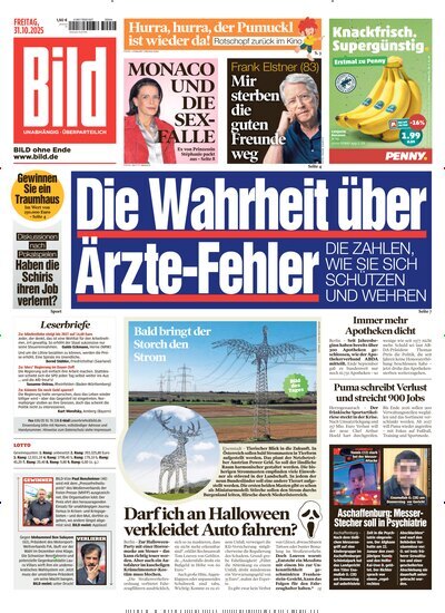 Titelbild der Ausgabe 254/2025 von BILD. Diese Zeitschrift und viele weitere Zeitungsabos als Abo oder epaper bei United Kiosk online kaufen.