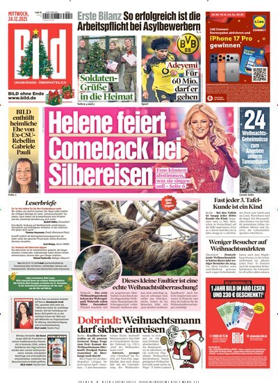 Titelbild der Ausgabe 300/2025 von BILD. Diese Zeitschrift und viele weitere Zeitungsabos als Abo oder epaper bei United Kiosk online kaufen.