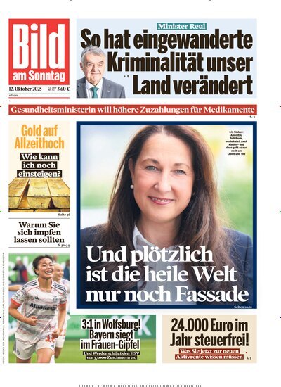Titelbild der Ausgabe 41/2025 von Bild am Sonntag Gesamtausgabe. Diese Zeitschrift und viele weitere Zeitungsabos als Abo oder epaper bei United Kiosk online kaufen.