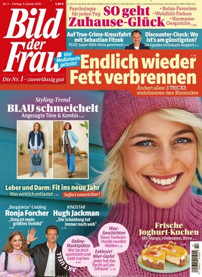 Titelbild der Ausgabe 2/2026 von Bild der Frau. Diese Zeitschrift und viele weitere Frauenzeitschriften als Abo oder epaper bei United Kiosk online kaufen.