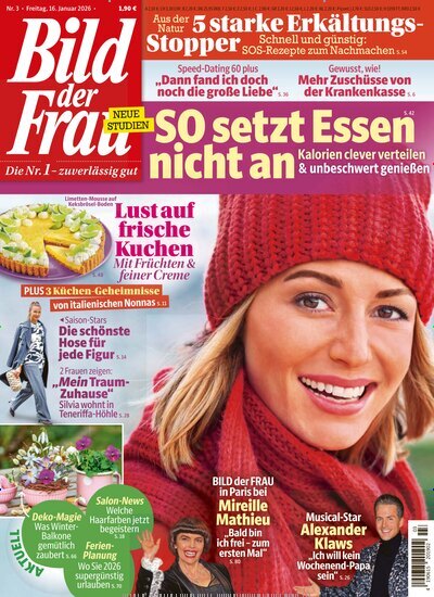 Titelbild der Ausgabe 3/2026 von Bild der Frau. Diese Zeitschrift und viele weitere Frauenzeitschriften als Abo oder epaper bei United Kiosk online kaufen.