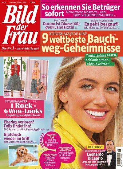 Titelbild der Ausgabe 10/2026 von Bild der Frau. Diese Zeitschrift und viele weitere Frauenzeitschriften als Abo oder epaper bei United Kiosk online kaufen.
