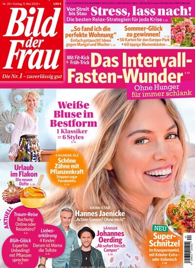 Titelbild der Ausgabe 20/2025 von Bild der Frau. Diese Zeitschrift und viele weitere Frauenzeitschriften als Abo oder epaper bei United Kiosk online kaufen.