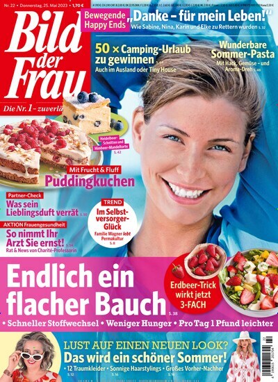 Titelbild der Ausgabe 22/2023 von Bild der Frau. Diese Zeitschrift und viele weitere Frauenzeitschriften als Abo oder epaper bei United Kiosk online kaufen.