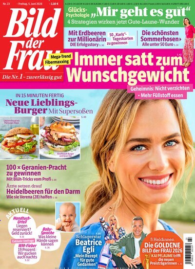 Titelbild der Ausgabe 23/2026 von Bild der Frau. Diese Zeitschrift und viele weitere Frauenzeitschriften als Abo oder epaper bei United Kiosk online kaufen.