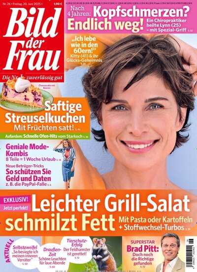 Titelbild der Ausgabe 26/2025 von Bild der Frau. Diese Zeitschrift und viele weitere Frauenzeitschriften als Abo oder epaper bei United Kiosk online kaufen.